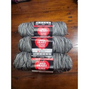 3 Skeins Red Heart Super Saver Worsted Yarn Dove Colombe Paloma